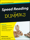 Speed Reading For Dummies®